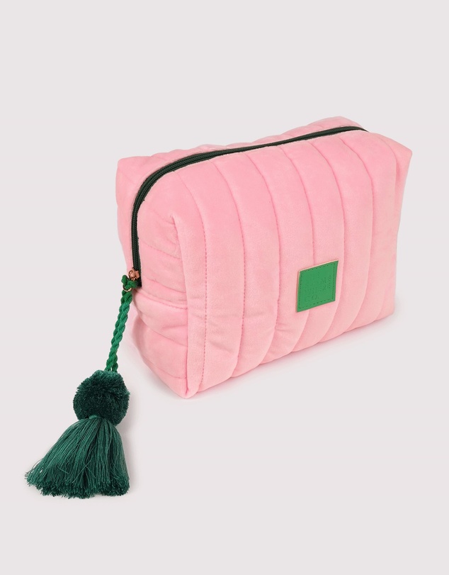 The Somewhere Co - Pink Velvet Cosmetic Case