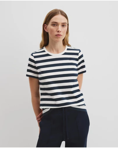 Country Road - Australian Cotton Slub Stripe Short Sleeve T-shirt
