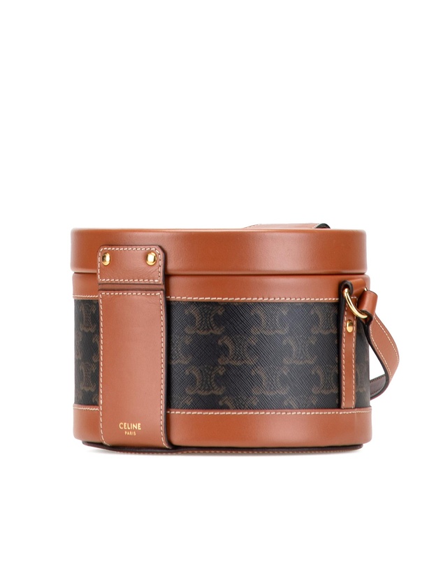Pre-Loved by Azura Reborn - Pre-Loved celine Structured Vanity Case with Top Handle and Adjustable Shoulder Strap