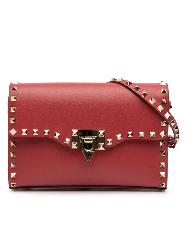 Pre-Loved by Azura Reborn - Pre-Loved Small Leather Rockstud Flap Crossbody