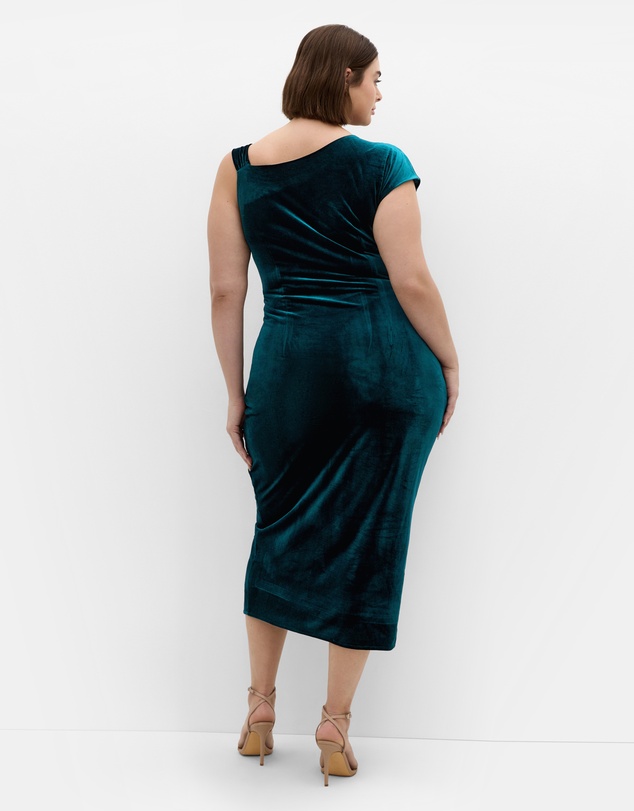 City Chic - Vivi Velour Midi Dress