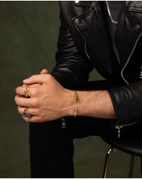 Nialaya Jewellery - Men's Golden Skull Bangle