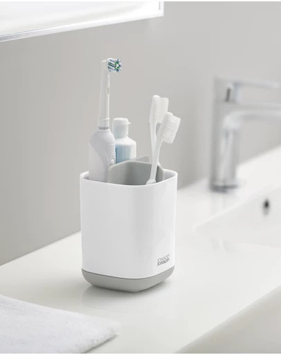 Joseph Joseph - EasyStore™ Small Toothbrush Caddy (Grey/White)