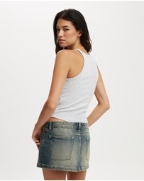 Cotton On - Goldie Rib High Neck Tank