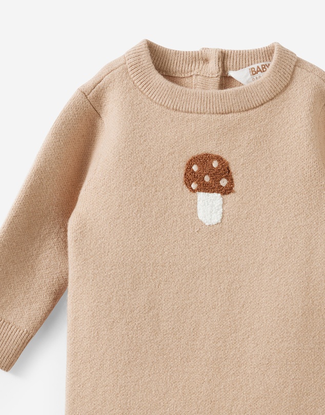 Cotton On Kids - Baby Organic Knit Long Sleeve Romper