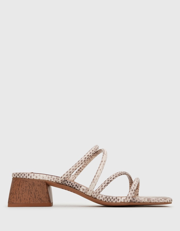 Betts - Hallie Low Wooden Block Heel Mules