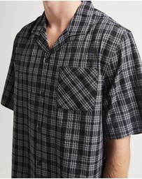 Black Noise White Rain - Archibald Cropped Resort Shirt