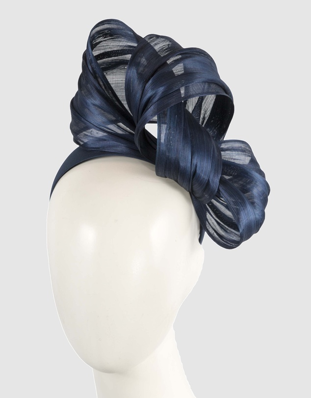 Fillies Collection - Bespoke Navy Bow Racing Fascinator