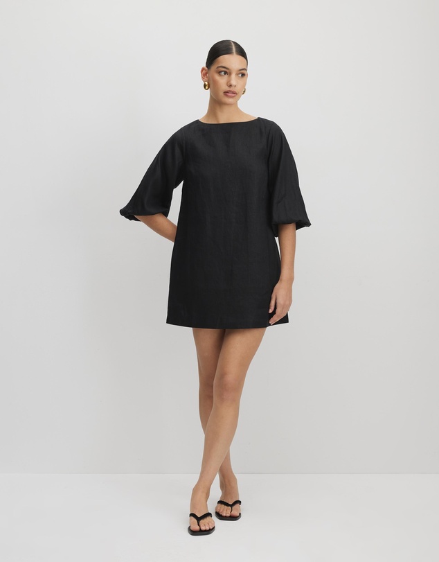 AERE - Eloise Linen Mini Shift Dress