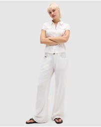 BDG By Urban Outfitters - BDG Kayla Lowrider Linen Trousers