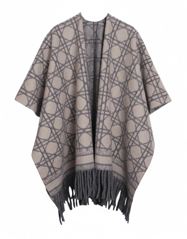 Mossée - Luna Geometric Knit Cape