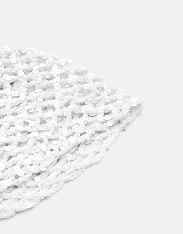 Morgan & Taylor - Sophie Crochet Mesh Hat in White