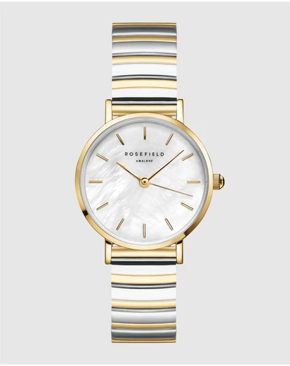 Rosefield - The Small Edit Two-Tone Half Moon Bracelet Watch