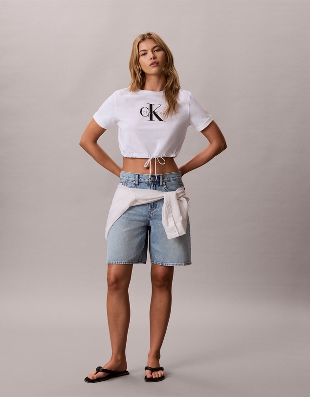 Calvin Klein Jeans - Monologo Cropped Tie T-Shirt