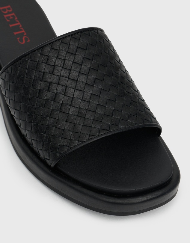 Betts - Bobbie Leather Woven Slides