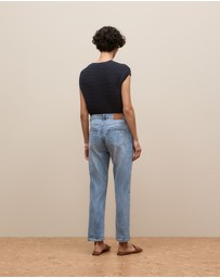 Trenery - Australian Cotton Blend Boyfriend Jean in Vintage Wash Denim
