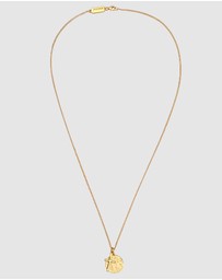Kuzzoi - ICONIC EXCLUSIVE - Necklace Mens Coin Cross Pendant Trend in 925 Sterling Silver Gold Plated