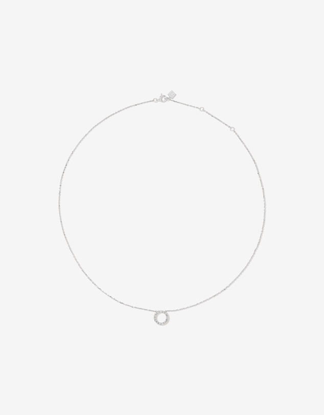 Michael Hill - 0.20 Carat TW Diamond Circle Necklace in 10kt White Gold