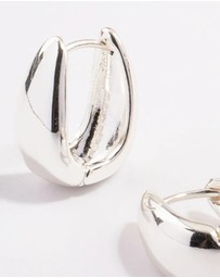 Lovisa - Silver Plated Brass Boho Taper Hoop Earrings