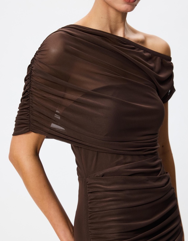 Tussah - Eleanor Mesh Off The Shoulder Maxi Dress