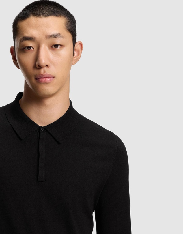 HUGO - Slim-Fit Knit Polo With Rear Logo