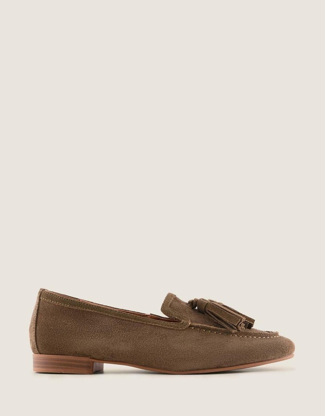 Shelly Shen - Latice Loafers Olive Suede