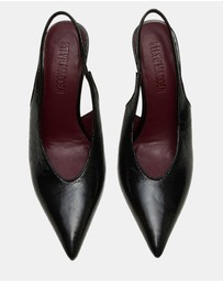 Steve Madden - Andromeda Black Leather Heels