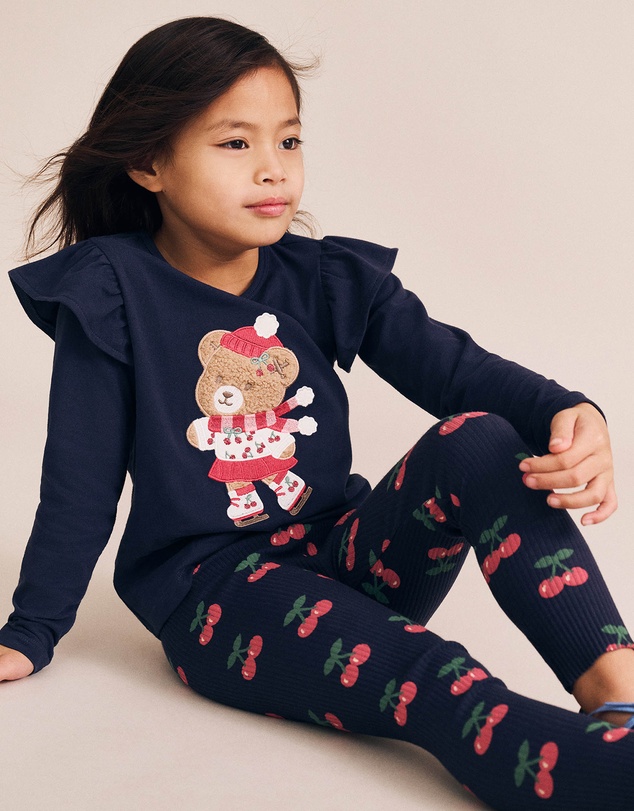 Huxbaby - Very Cherry Rib Leggings - Babies