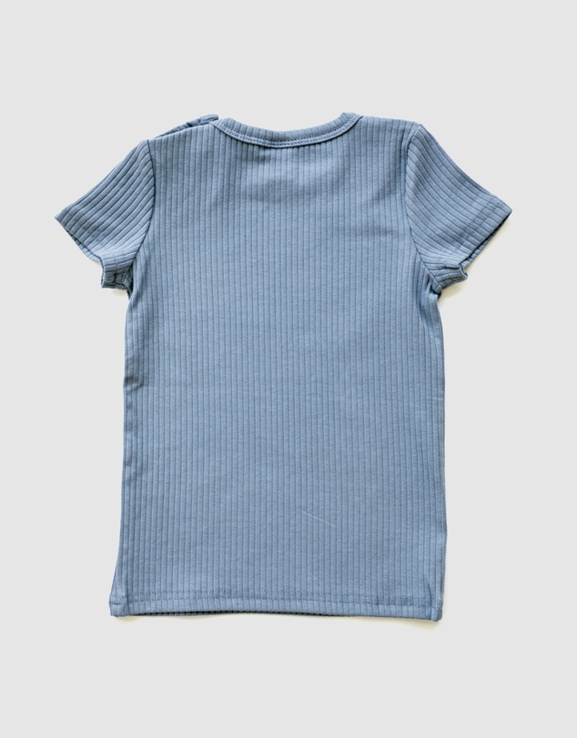 WITH LOVE FOR KIDS - BASICS Wide Ribbed Short Sleeve Top - Kids