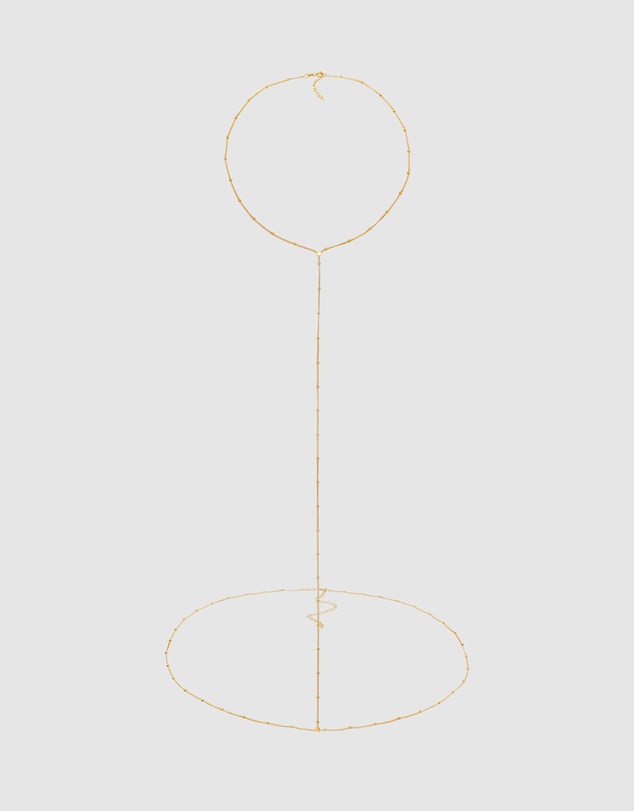 Elli Jewelry - Jewelry Accessories Waist Chain Neck Belly Ball Trend in 925 Sterling Silver Gold Plated