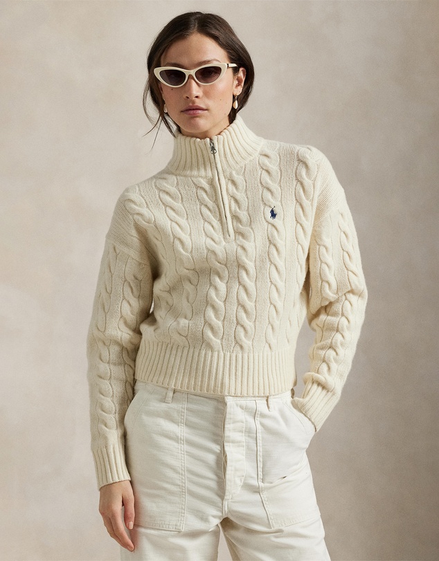Polo Ralph Lauren - Cable Wool-Cashmere Half-Zip Sweater