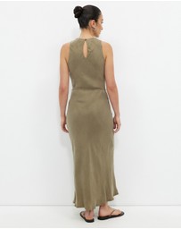 Calli - Cupro Crew Neck Dress