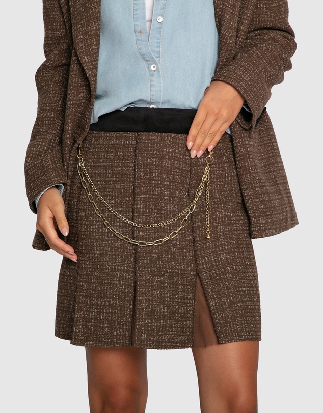 Belle & Bloom - Set Me Free Tweed Skirt
