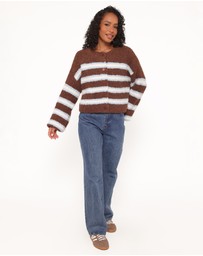 Petal & Pup - Albertine Cardigan - Brown Stripe