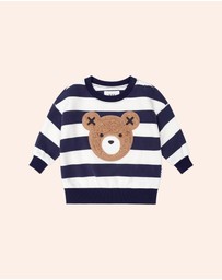 Huxbaby - Furry Huxbear Stripe Sweatshirt - Babies-Kids