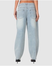 EDIKTED - Balloon Washed Low Rise Jeans