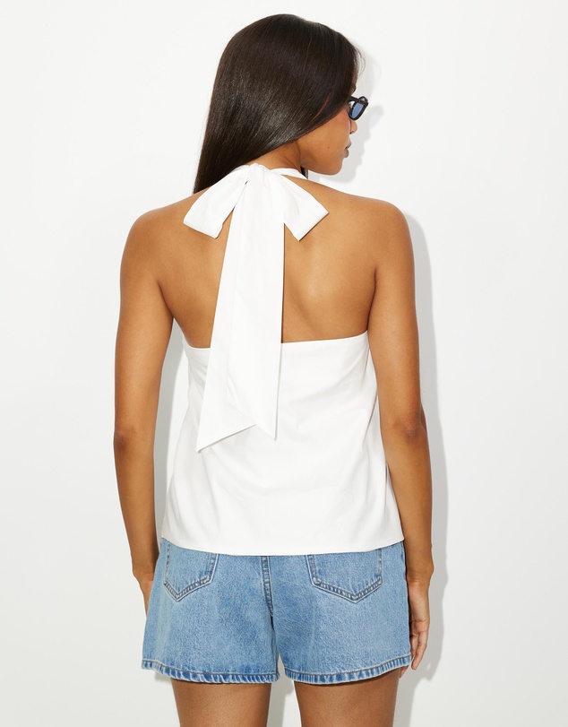 Dazie - Long Hot Summer Tie Front Top