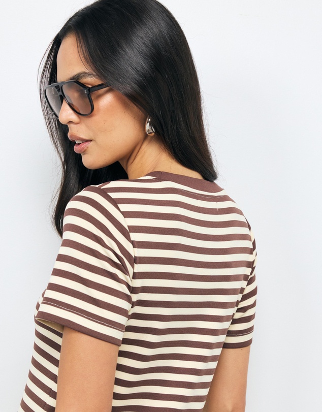 AERE - Vita Stripe T-Shirt Dress