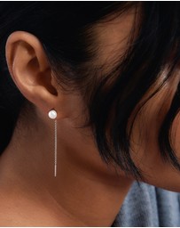 PDPAOLA - Pearl Lyra Silver Earrings