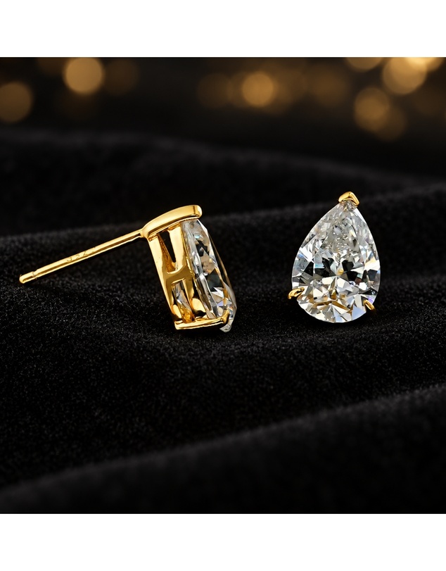 Honey and Beau - Crystal Teardrop Earrings