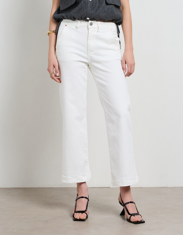DRICOPER DENIM - Cody Ivory Kick Flare Trouser