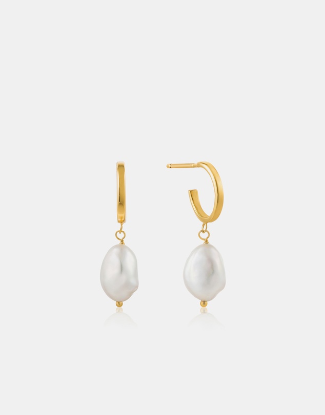 Ania Haie - Pearl Mini Hoop Earrings