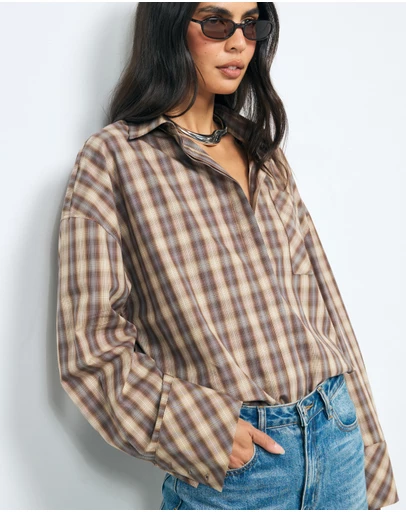 AERE - Maren Relaxed Check Shirt