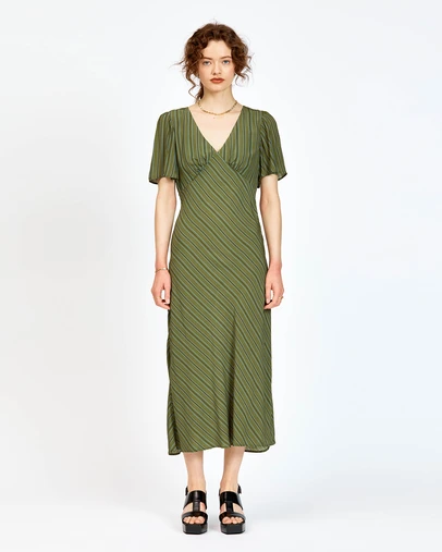 bul - Joey Dress Olive Stripe