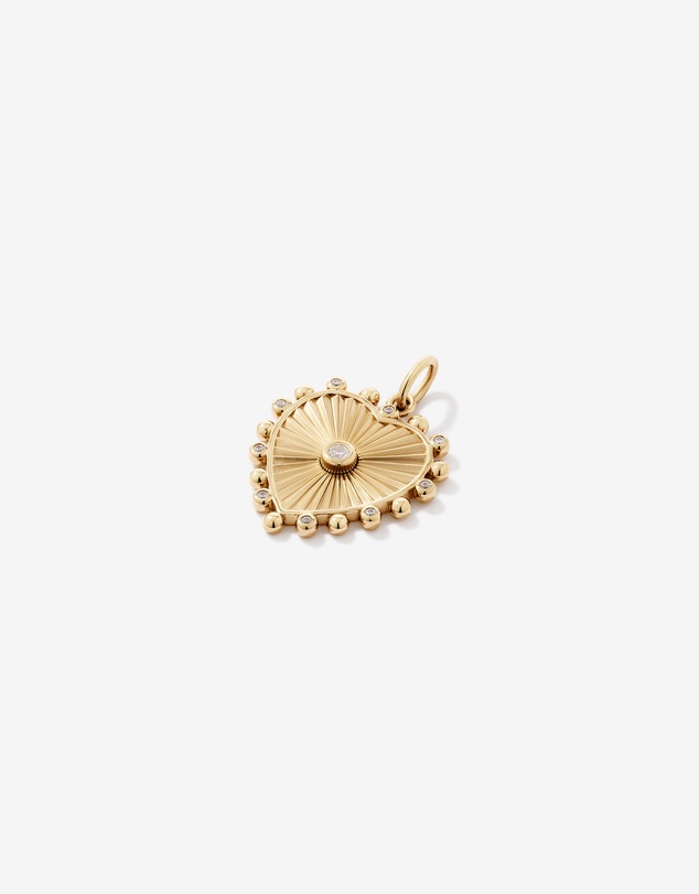 Michael Hill - Sunray Heart Cubic Zirconia Pendant in 18kt Yellow Gold Vermeil