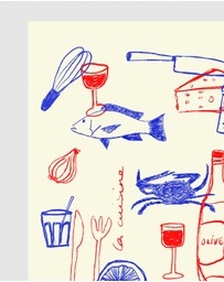 Inka Arthouse - Food & Wine by Byalmaklub Italy Art Print