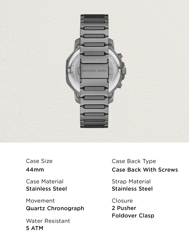 Michael Kors - Prescott Gunmetal Chronograph Watch