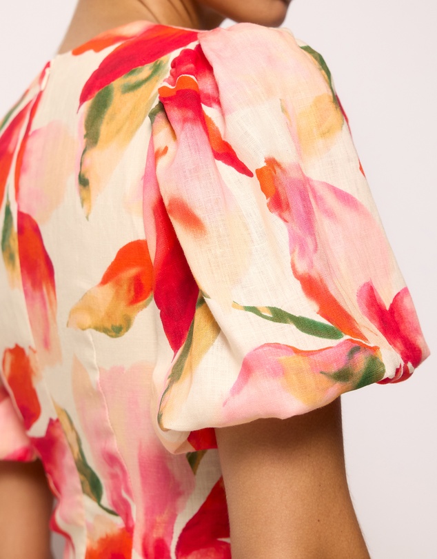 AERE - Tessa Linen Midi Dress