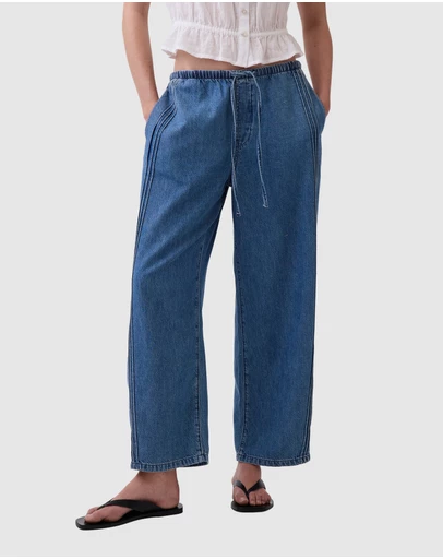 GAP - Mid Rise UltraSoft Easy Barrel Jeans