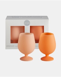 porter green - stemm | silicone unbreakable wine glasses
